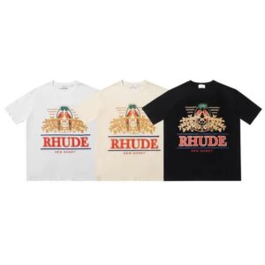 rhude logo t shirt multicolor