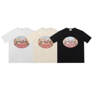 rhude logo t shirt multicolor