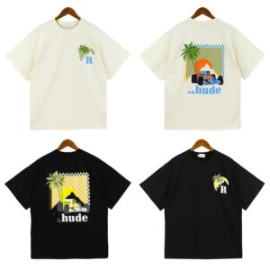 rhude sunset palm racing tee multicolor