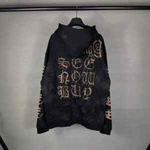 balenciaga graffiti hoodie black