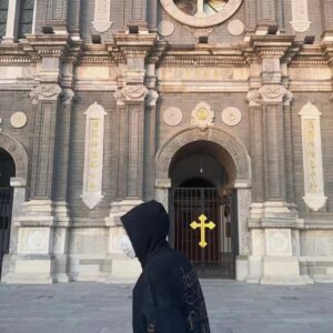 balenciaga graffiti hoodie black