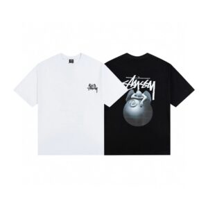 stussy multi color tee black/white
