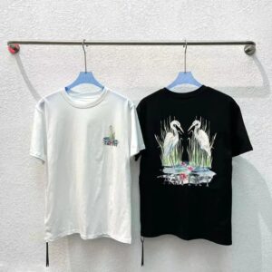 amiri crane printed t shirt multicolor