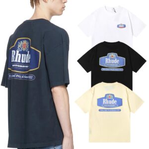 rhude motorsport badge t shirt multicolor