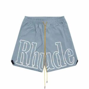 rhude logo beach shorts multicolor