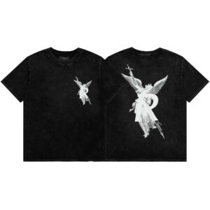 represent angel graphic t shirt black