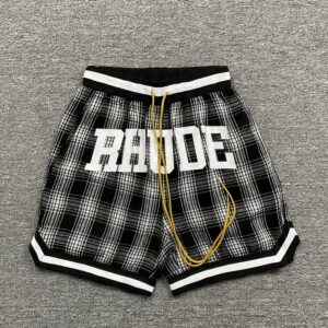 rhude plaid mesh shorts multicolor