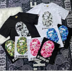 bape camo tee multi color