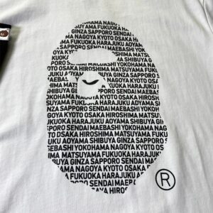 bape classic print tee black/white