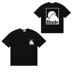 rhude sunset print t shirt multicolor