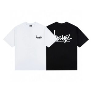 stussy multi color tee black/white