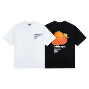 stussy multi color tee black/white