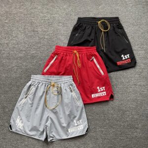 rhude logo print casual shorts multi