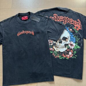 godspeed skull print tee black