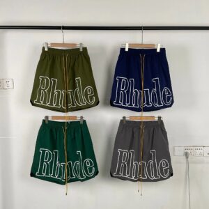 rhude graphic print shorts multicolor