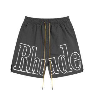 rhude graphic print shorts multicolor