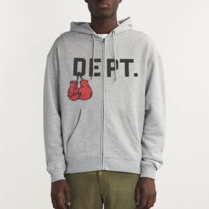 gallery dept boxing graphic hoodie gray/black