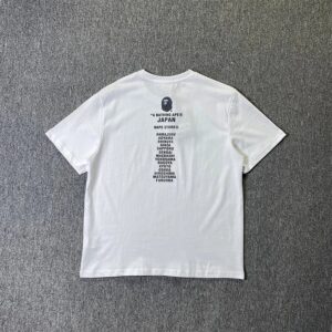 bape classic print tee black/white