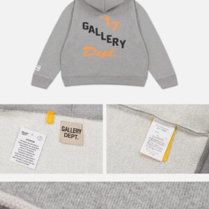 gallery dept boxing graphic hoodie gray/black