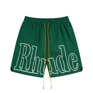 rhude graphic print shorts multicolor