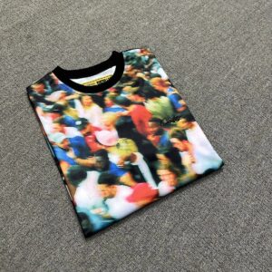 corteiz crowd print t shirt multi