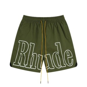 rhude graphic print shorts multicolor