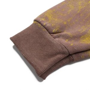 travis scott painted and embroidered hoodie brown