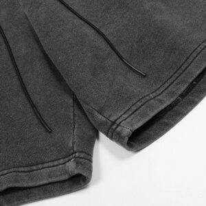 represent elastic denim shorts black