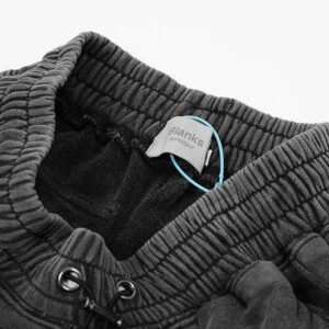 represent elastic denim shorts black