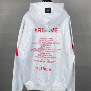 balenciaga archive zip hoodie multicolor