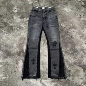 chrome hearts cross washed jeans multi color