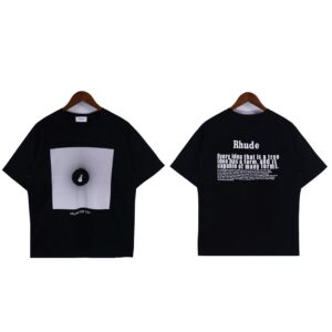 rhude slogan print t shirt multicolor