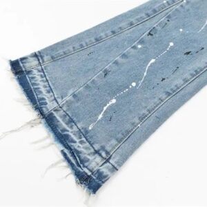 gallery dept paint splatter micro flare jeans multi color