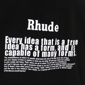rhude slogan print t shirt multicolor