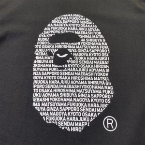 bape classic print tee black/white