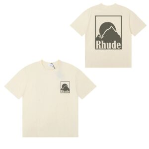 rhude sunset print t shirt multicolor