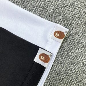 bape brown logo t shirt black/white