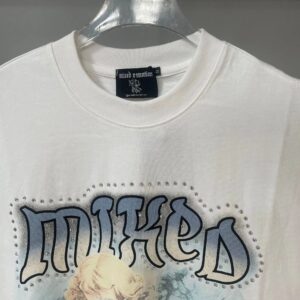 mixed emotion angel graphic tank white