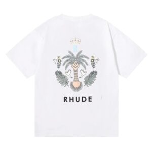 rhude island palm graphic tee multicolor