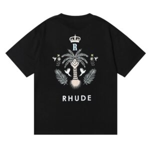 rhude island palm graphic tee multicolor