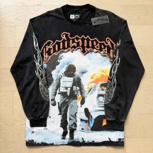 god speed vintage washed graphic long sleeve tee
