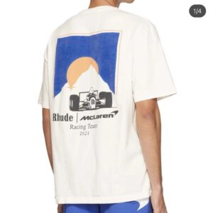 rhude mclaren sunset print tee multicolor