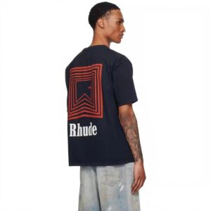 rhude badge print tee multicolor