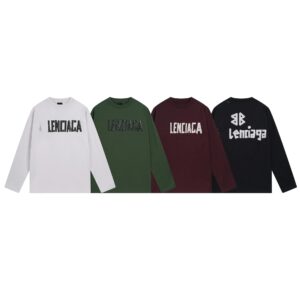 balenciaga washed effect long sleeve tee multicolor