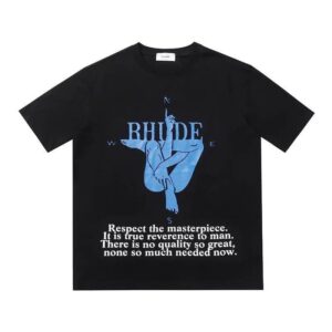 rhude panther print tee multicolor