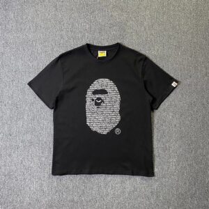 bape classic print tee black/white
