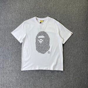 bape classic print tee black/white