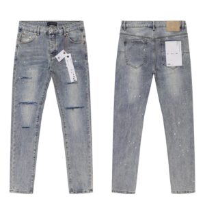 purple brand washed slim jeans multi color