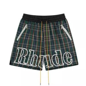 rhude plaid mesh shorts multicolor
