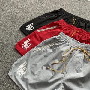 rhude logo print casual shorts multi